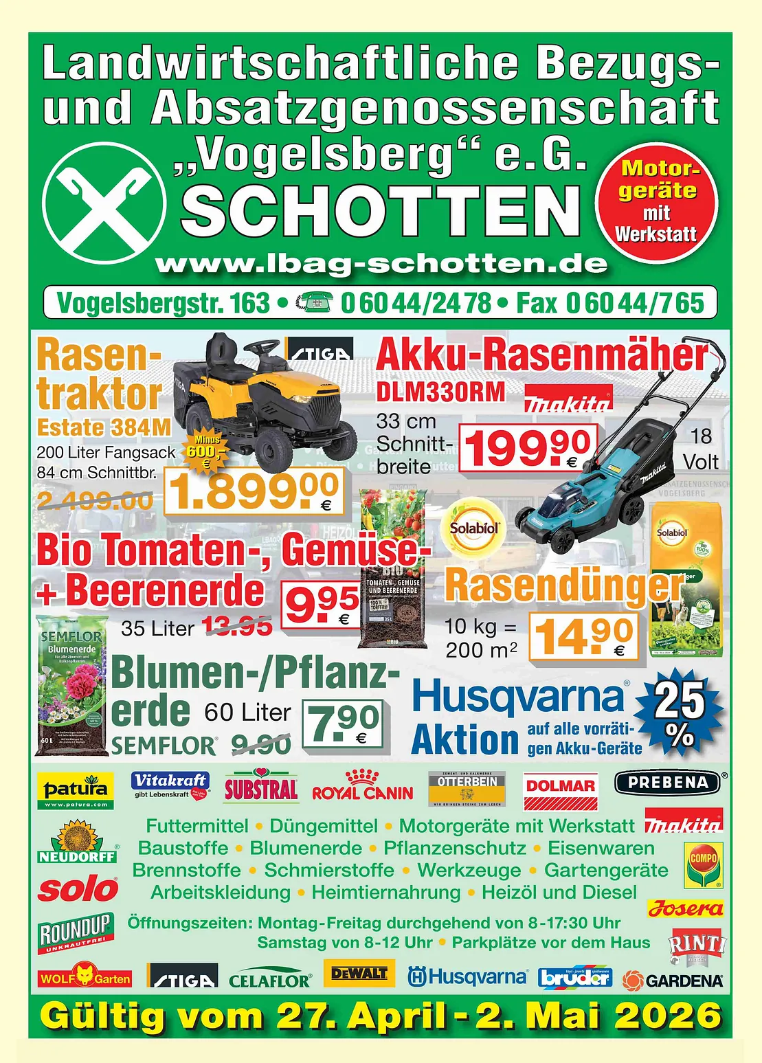 Frühlingsangebote der LBAG in Schotten